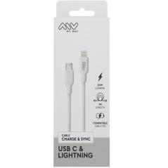 Cable USB 2.0 Tipo-C Lightning Myway MWUSC0023/ USB Tipo-C Macho - Lightning Macho/ 1m/ Blanco