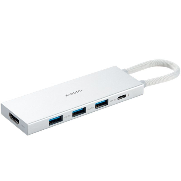 Docking USB 3.0 Tipo-C Xiaomi 5 en 1/ 3xUSB/ 1xUSB Tipo-C PD/ 1xHDMI/ Blanco