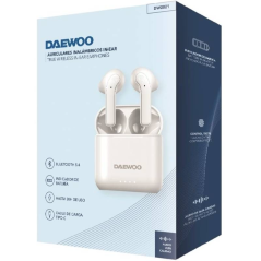 Auriculares Bluetooth Daewoo DW2021 con estuche de carga/ Autonomía 5h/ Blancos