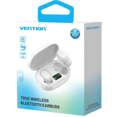 Auriculares Bluetooth Vention Tiny T16 F12W0 con estuche de carga/ Autonomía 7h/ Blancos