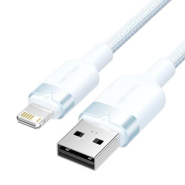 Cable USB 2.0 Lightning Vention LANSH/ USB Macho - Lightning Macho/ 480Mbps/ 2m/ Azul