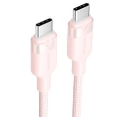 Cable USB 2.0 Tipo-C 3A Vention TRDPH/ USB Tipo-C Macho - USB Tipo-C Macho/ Hasta 60W/ 480Mbps/ 2m/ Rosa