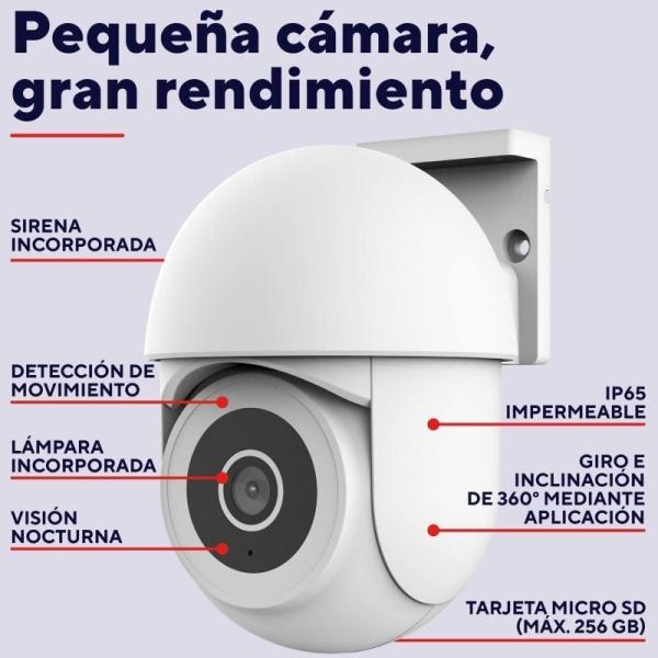 Cámara de Videovigilancia Trust IPCAM-3900/ Visión Nocturna/ Control desde APP