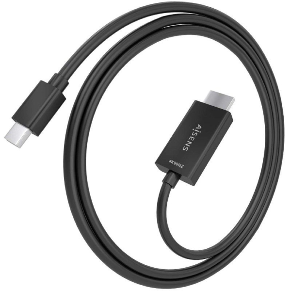 Cable Conversor Aisens A125-0887/ Mini DisplayPort Macho - HDMI Macho/ 1.5m/ Negro