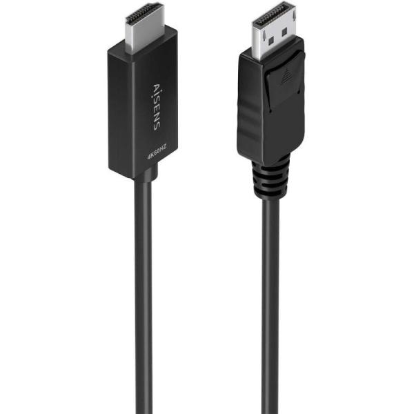 Cable Conversor Aisens A125-0895/ Displayport Macho - HDMI Macho/ 3m/ Negro