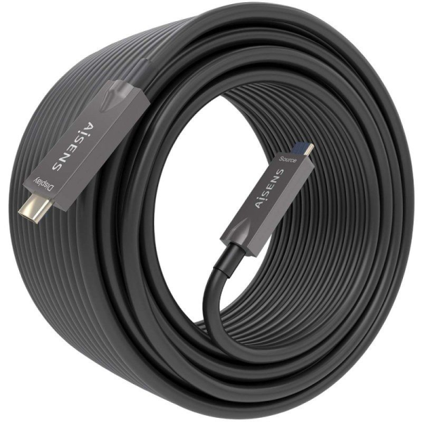 Cable USB 3.1 Tipo-C Aisens A157-0884/ USB Tipo-C Macho - USB Tipo-C Macho/ Hasta 60W/ 10Gbps/ 7.5m/ Negro