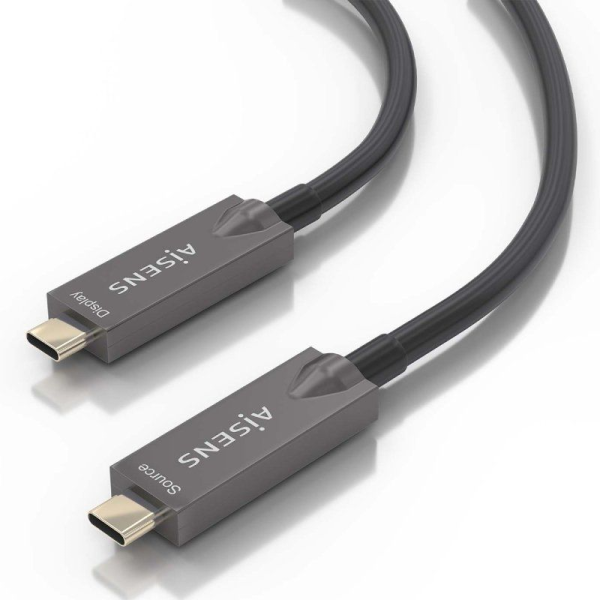 Cable USB 3.1 Tipo-C Aisens A157-0884/ USB Tipo-C Macho - USB Tipo-C Macho/ Hasta 60W/ 10Gbps/ 7.5m/ Negro