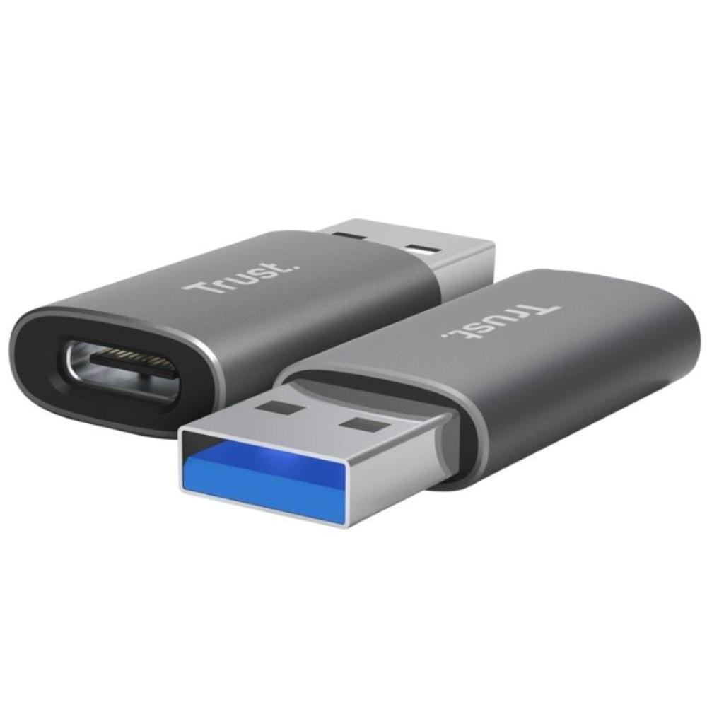 Adaptador USB 3.2 GEN2 Trust Calyx / USB Tipo-C Hembra - USB Macho