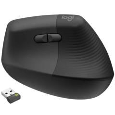 Ratón Ergonómico Inalámbrico por Bluetooth/ 2.4GHz Logitech Lift Vertical Ergonomic Mouse Business/ Hasta 4000 DPI/ Grafito