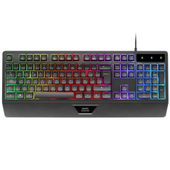 Teclado Gaming SemiMecánico Mars Gaming MK124/ Negro