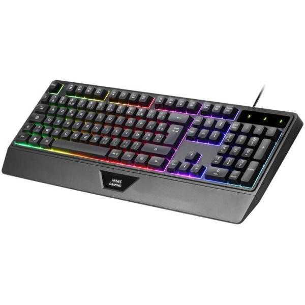 Teclado Gaming SemiMecánico Mars Gaming MK124/ Negro