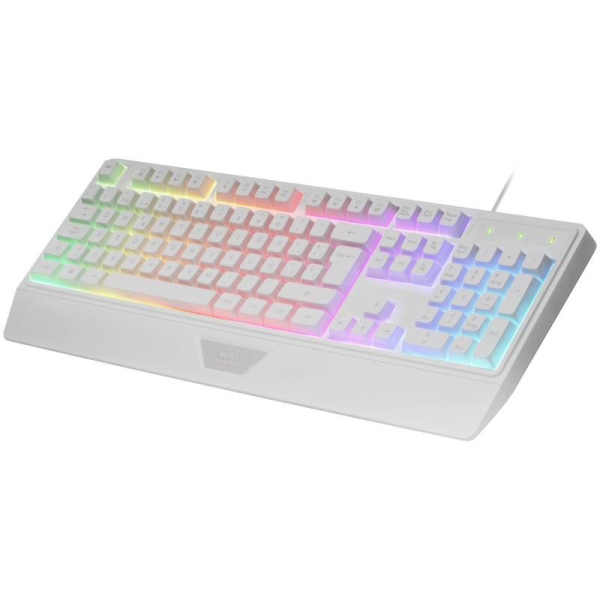 Teclado Gaming SemiMecánico Mars Gaming MK124/ Blanco