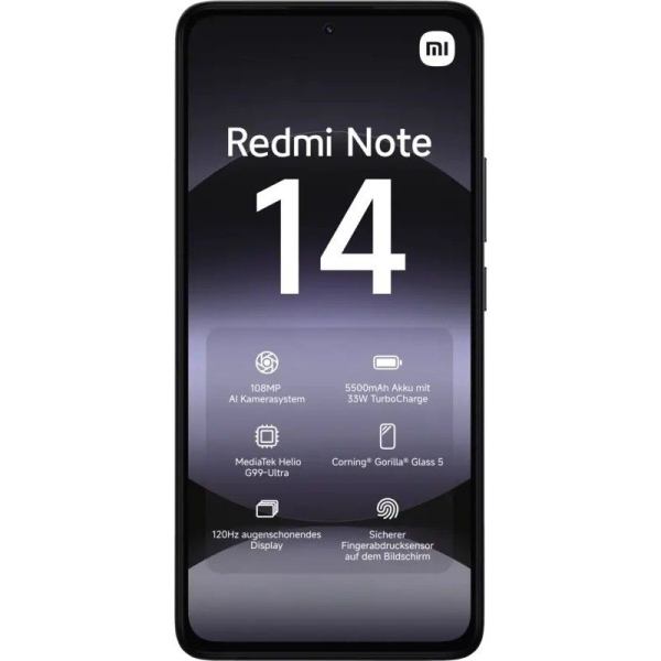 Smartphone Xiaomi Redmi Note 14 6GB/ 128GB/ 6.67'/ Negro