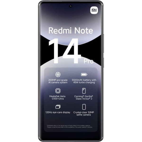 Smartphone Xiaomi Redmi Note 14 Pro 8GB/ 256GB/ '/ Negro Medianoche