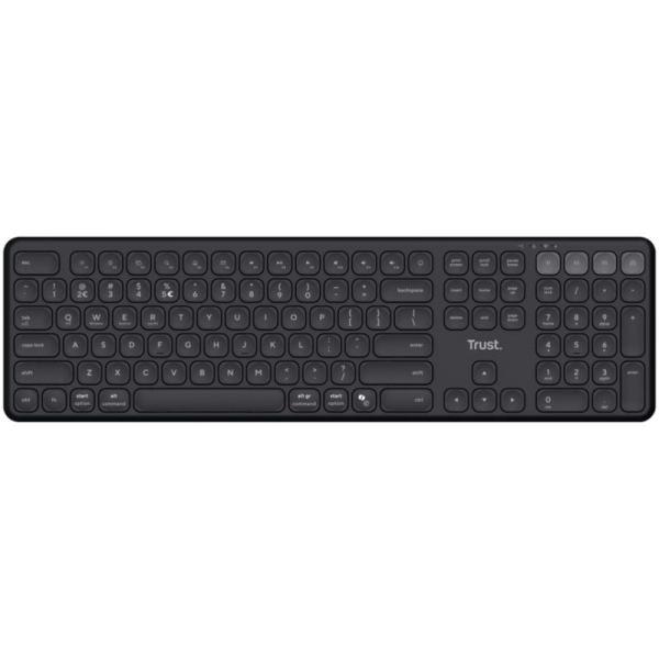 Teclado Compacto Inalámbrico por Bluetooth Trust Vaiya/ Negro