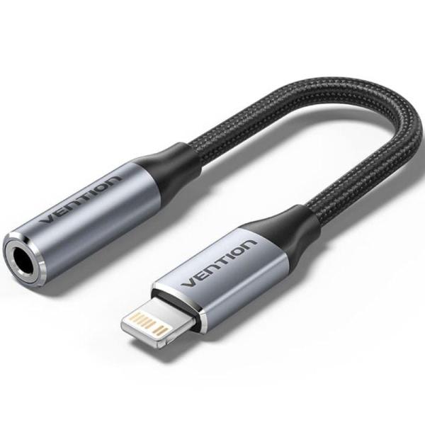 Adaptador Audio Vention BMBHA/ Jack 3.5 Hembra - USB Tipo-C Macho/ 10cm/ Gris