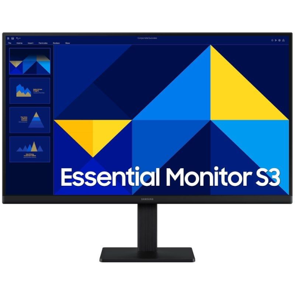 Monitor Profesional Samsung Essential Monitor S3 S24D300GAU/ 24'/ Full HD/ Negro