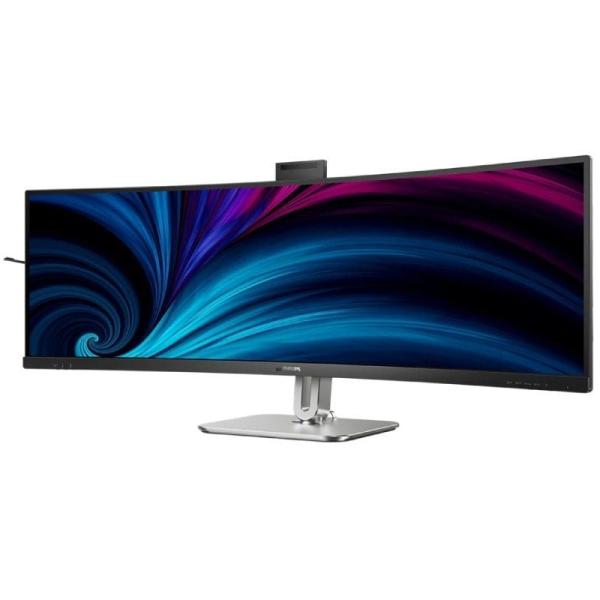 Monitor Profesional Ultraparonámico Curvo Philips 49B2U6900CH 48.8'/ Dual QHD/ Multimedia/ Regulable en altura/ Webcam/ Negro