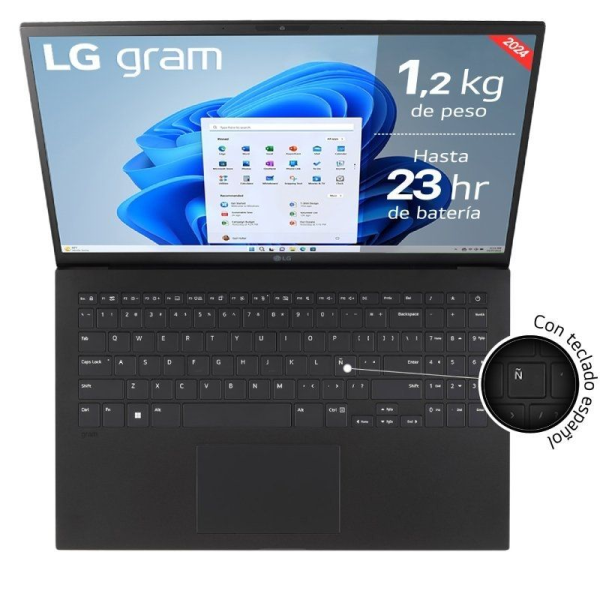 Portátil LG Gram 15Z90S-G.AA55B Intel Core Ultra 5-125H/ 16GB/ 512GB SSD/ 15.6'/ Win11