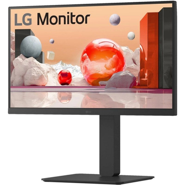 Monitor Profesional LG 24BA750-B 23.8'/ Full HD/ Multimedia/ Regulable en altura/ Negro