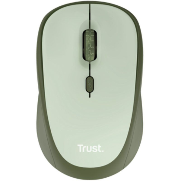 Ratón Mini Inalámbrico Trust Yvi+ Silent/ Hasta 1600 DPI/ Verde