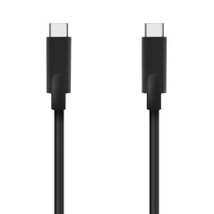Cable USB 3.2 Tipo-C Aisens A107-0706 5GBPS 3A 60W/ USB Tipo-C Macho - USB Tipo-C Macho/ Hasta 60W/ 625Mbps/ 4m/ Negro