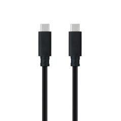 Cable USB 3.1 Tipo-C Nanocable 10.01.4100/ USB Tipo-C Macho - USB Tipo-C Macho/ 50cm/ Negro