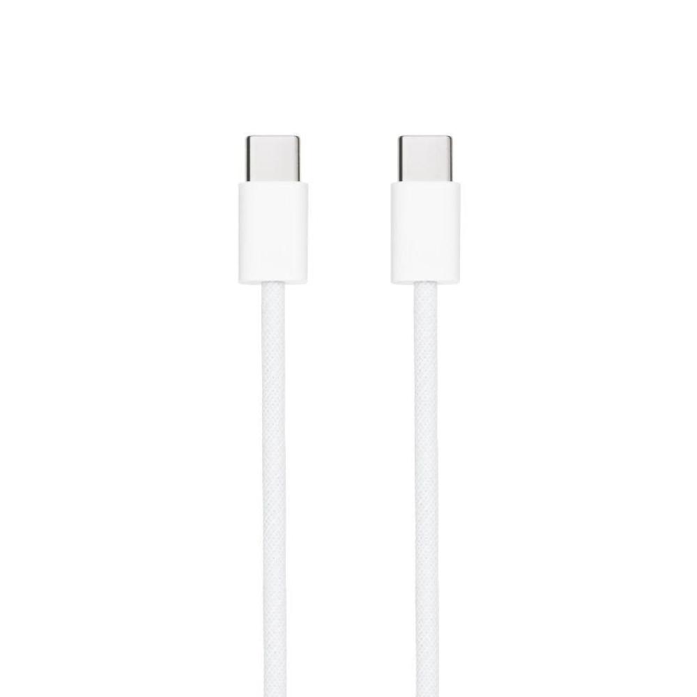 Cable USB 2.0 Tipo-C Nanocable 10.01.6001-CO/ USB Tipo-C Macho - USB Tipo-C Macho/ Hasta 60W/ 480Mbps/ 1m/ Blanco
