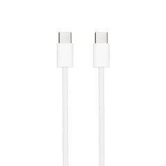 Cable USB 2.0 Tipo-C Nanocable 10.01.6001-CO/ USB Tipo-C Macho - USB Tipo-C Macho/ Hasta 60W/ 480Mbps/ 1m/ Blanco