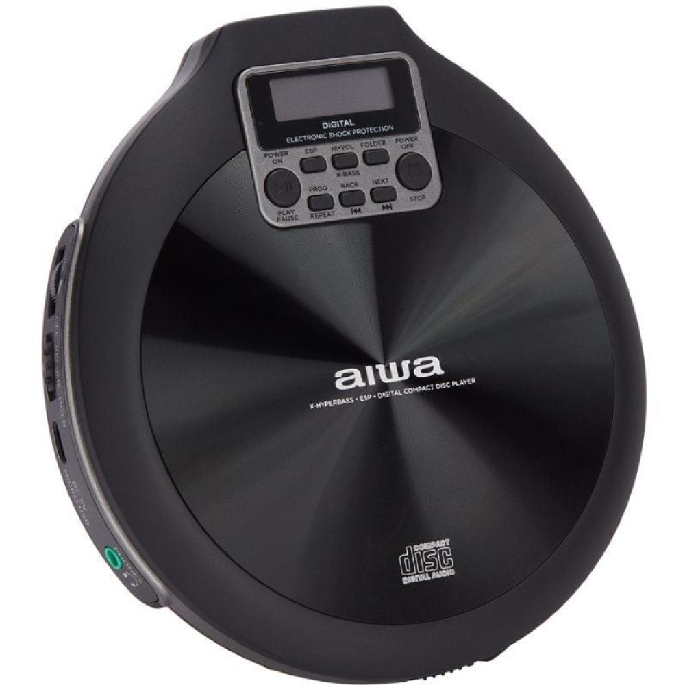 Reproductor de CD/CDR/MP3 Aiwa Walk PCD-810BK/ Negra y Gris Reproductor de CD/CDR/MP3 Aiwa Walk PCD-810BK/ Negra y Gris