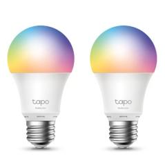 Bombilla Inteligente TP-Link Tapo L530E/ Casquillo E27 / 8.7W/ 806 Lúmenes/ 2500 - 6500K/ Pack 2