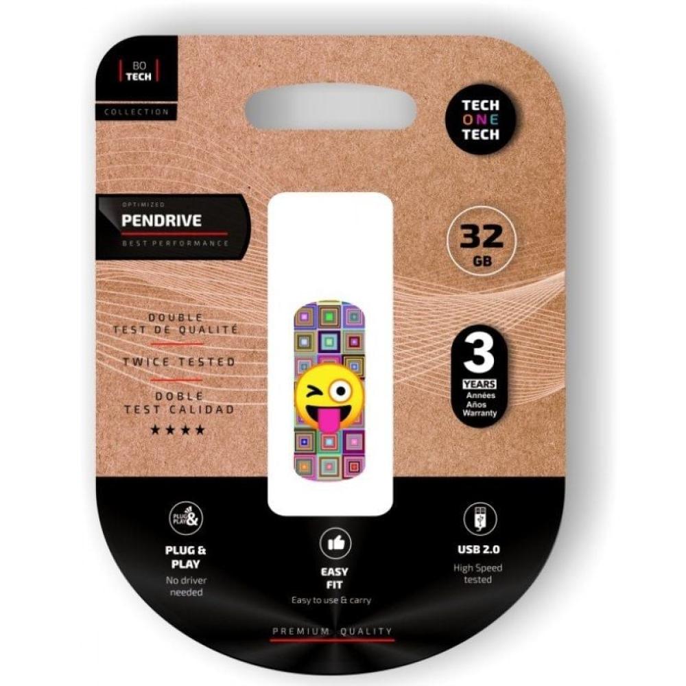 Pendrive 32GB Tech One Tech Emoji guiño USB 2.0 Pendrive 32GB Tech One Tech Emoji guiño USB 2.0