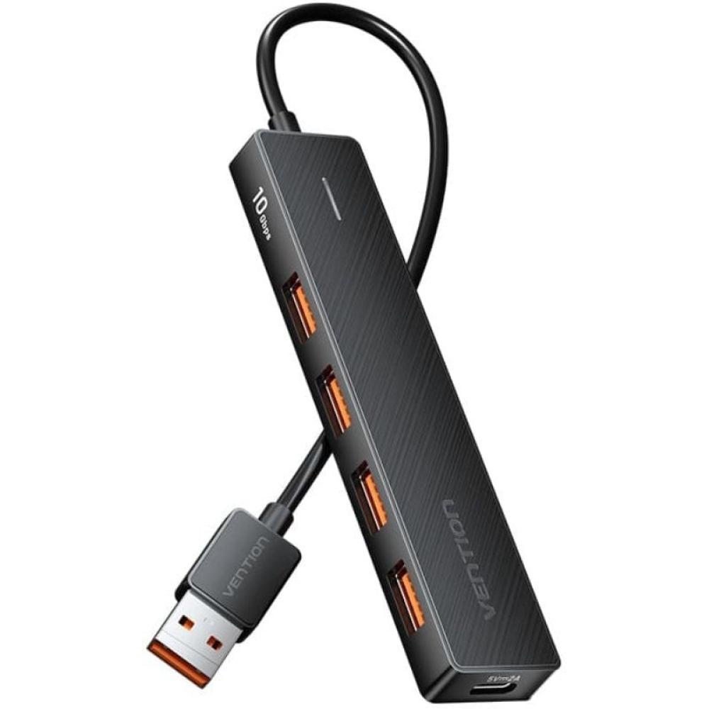 Hub USB 3.2 Vention CHOBB/ 4xUSB/ 1xUSB Tipo-C PD/ 15cm/ Negro Hub USB 3.2 Vention CHOBB/ 4xUSB/ 1xUSB Tipo-C PD/ 15cm/ Negro