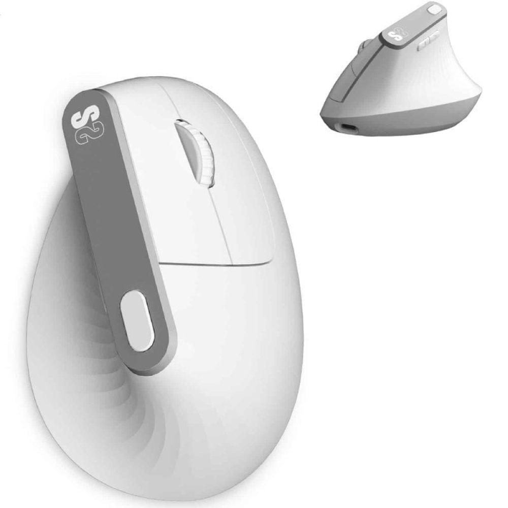 Ratón Ergonómico Inalámbrico por Bluetooth/ 2.4GHz Subblim Nature Vertical Ergo Dual Battery/ Batería Recargable/ Hasta 4000 DPI Ratón Ergonómico Inalámbrico por Bluetooth/ 2.4GHz Subblim Nature Vertical Ergo Dual Battery/ Batería Recargable/ Hasta 4000 DPI