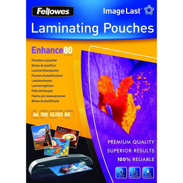 Fundas para Plastificar Fellowes 5306114/ A4/ 80 Micras/ 100 unidades - Imagen 2