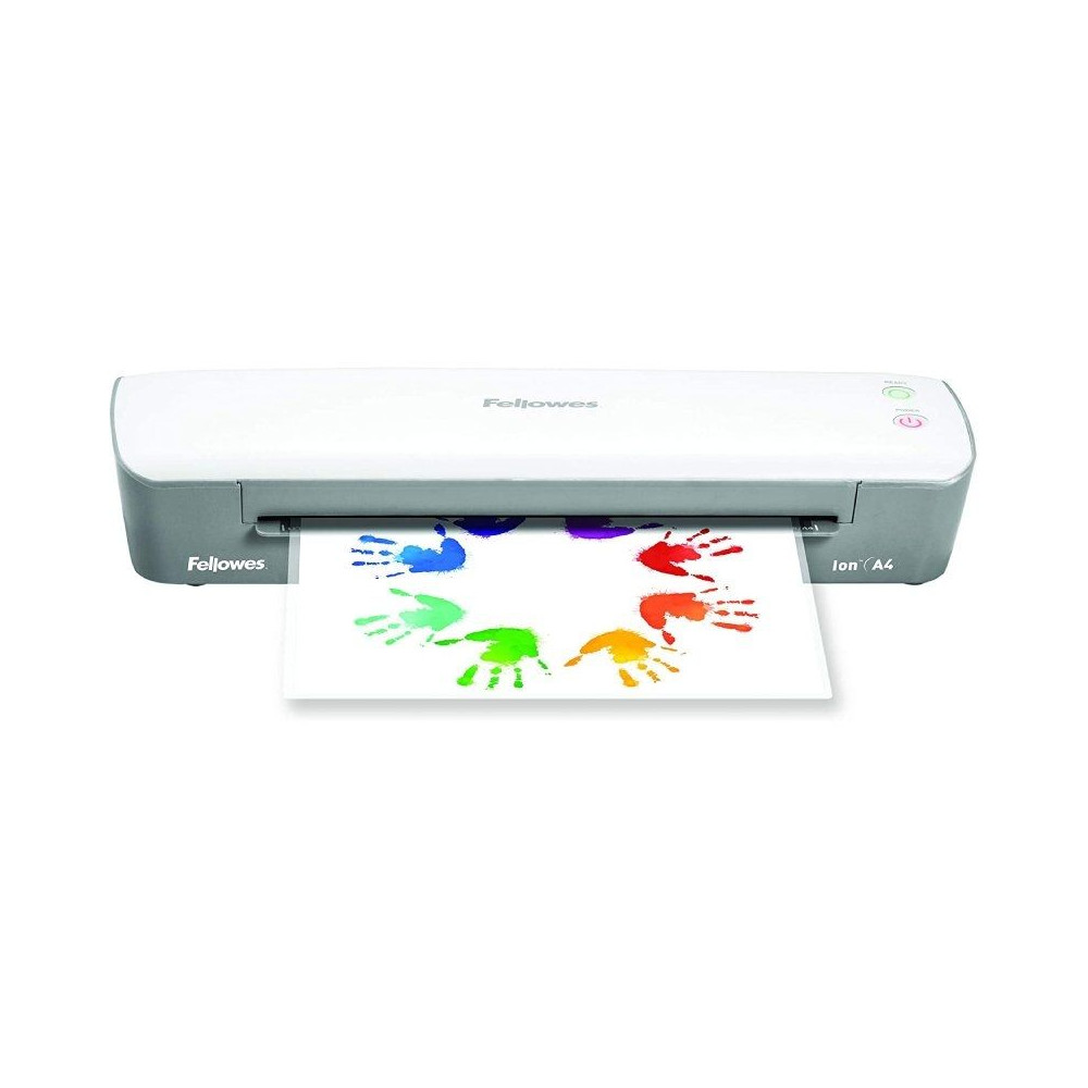 Plastificadora Fellowes Ion A4 4560001/ hasta A4 y 80-125 Micras/ Blanca y Gris - Imagen 1