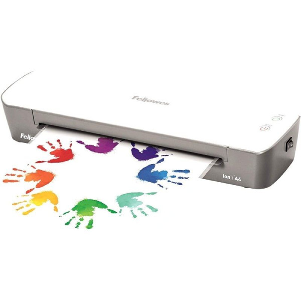 Plastificadora Fellowes Ion A4 4560001/ hasta A4 y 80-125 Micras/ Blanca y Gris - Imagen 3