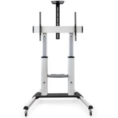 Soporte de Suelo Inclinable/ Ajustable con Ruedas TooQ FS20300M-B para TV de 60-100'/ hasta 100kg
