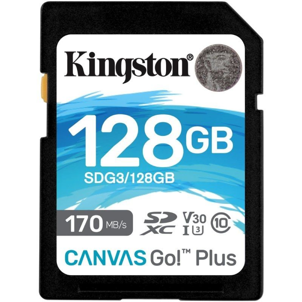 Tarjeta de Memoria Kingston CANVAS Canvas Go! Plus 128GB SD XC/ Clase 10/ 170MBs
