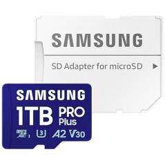 Tarjeta de Memoria Samsung PRO Plus 2024 1TB microSD XC/ Clase 10/ 180MBs