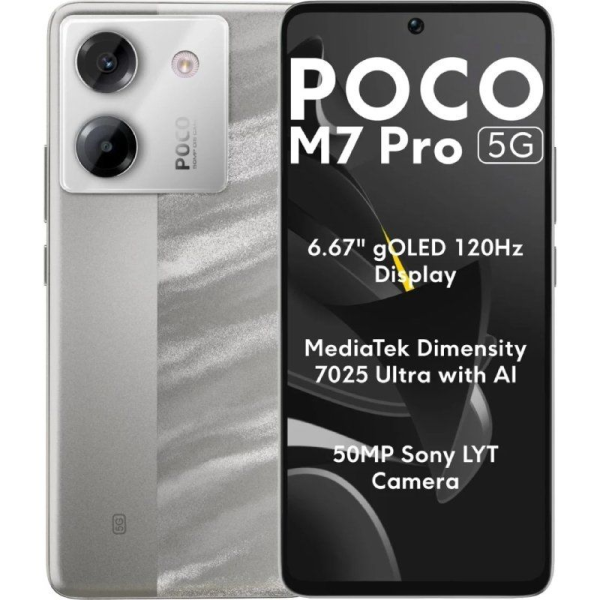 Smartphone Xiaomi POCO M7 Pro 8GB/ 256GB/ 6.67'/ 5G/ Plata