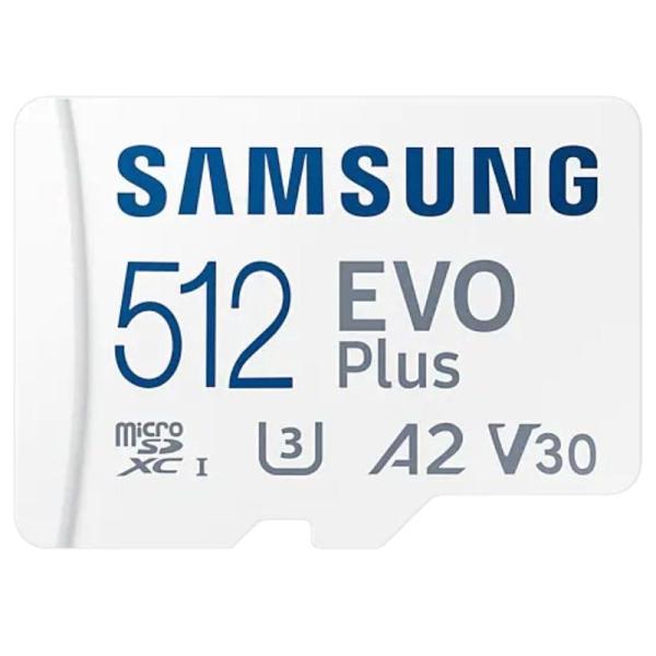 Tarjeta de Memoria Samsung EVO Plus 2023 512GB microSD XC con Adaptador/ Clase 10/ 160MBs