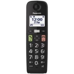 Teléfono Inalámbrico Panasonic KX-TGU112EXB/ Pack DUO/ Negro
