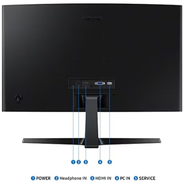 Monitor Curvo Samsung Essential Monitor S3 S24D366GAU/ 24'/ Full HD/ Negro