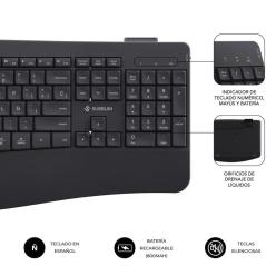 Teclado y Ratón Inalámbrico Subblim Combo Dual Office Prowave/ Negro