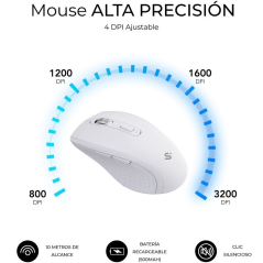 Teclado y Ratón Inalámbrico Subblim Combo Dual Office Prowave/ Blanco