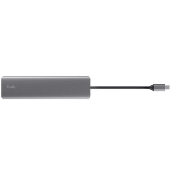 Docking USB Tipo-C Trust Dalyx/ 2xUSB/ 2xHDMI/ 1xDisplayPort/ 1xUSB Tipo-C PD/ Gris