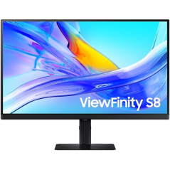 Monitor Profesional Samsung ViewFinity S8 S27D800UAU 27'/ 4K/ Regulable en altura/ Negro