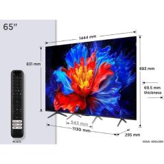 Televisor TCL QLED 65P8K 65'/ Ultra HD 4K/ Smart TV/ WiFi