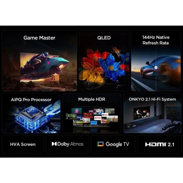 Televisor TCL QLED 65P8K 65'/ Ultra HD 4K/ Smart TV/ WiFi